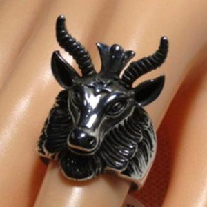 NEW Men's Baphomet Mendes Goat Ring